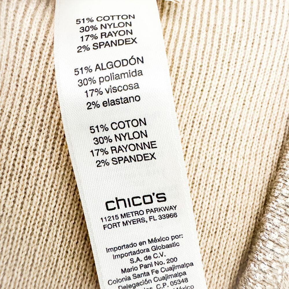 Chico's Embossed Patterned Open Long Sleeveless C… - image 4